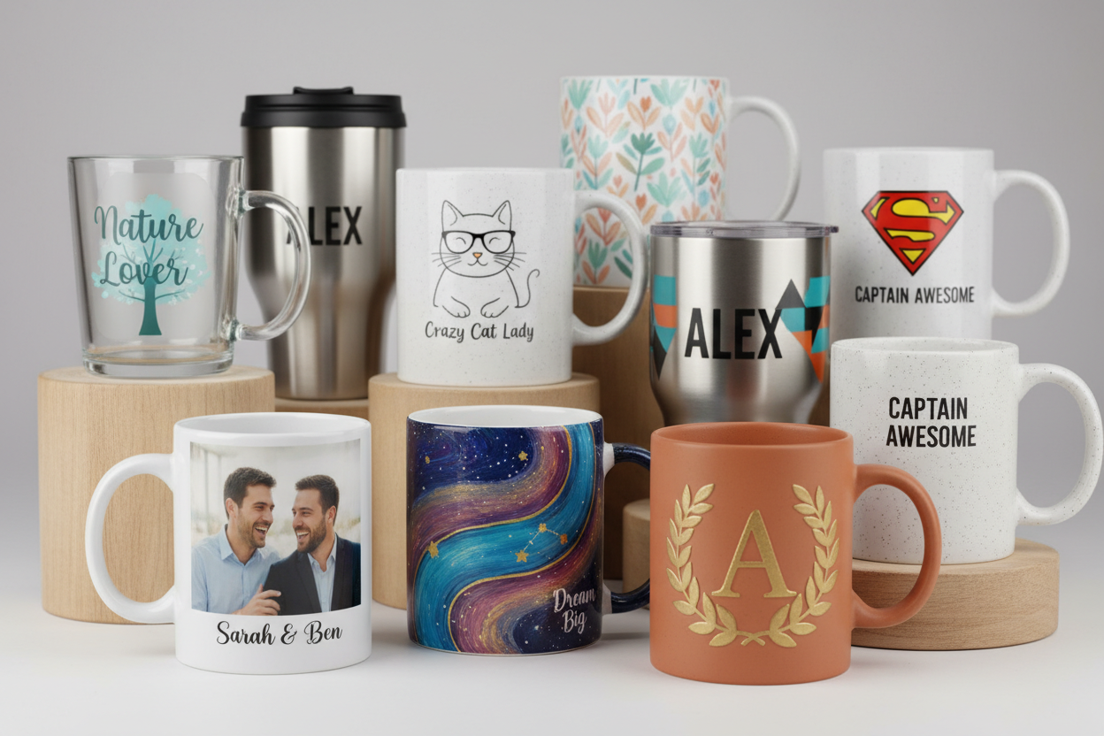 CUSTOMIZED MUGS AND WATER BOTTLE  ON DEMAND