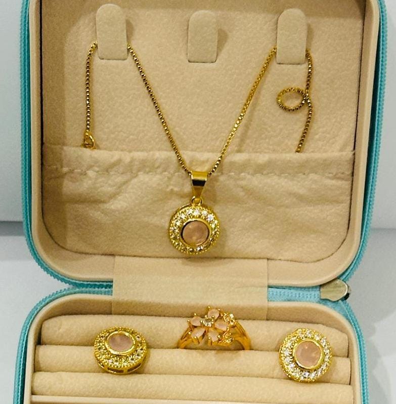 pink jewellery set
